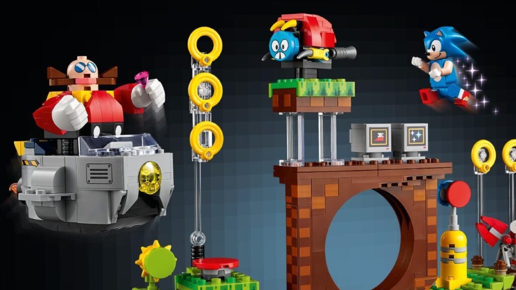 the lego kit was made with the original sonic the hedgehog figurine